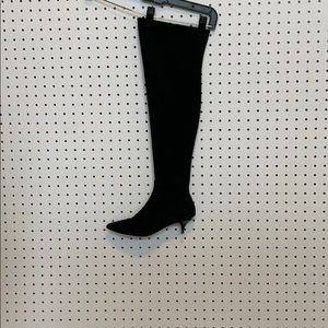 Michael Kors Thigh high black boots, one inch heel